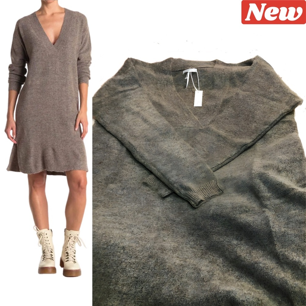 🆕 STITCHDROP Vienna V-Neck Sweater Dress size medium 72